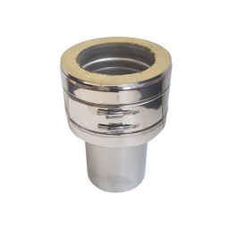 Hagemann & Machmer V3 Verloop EW-DW dubbelwandig rookkanaal Ø130mm | 123rookkanaal