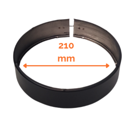 DINAK DW Black klemband voor dubbelwandig rookkanaal Ø150mm | 123rookkanaal