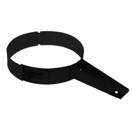 DINAK DW BLACK pellet eenvoudige vloersteun dubbelwandig rookkanaal Ø80mm | 123rookkanaal