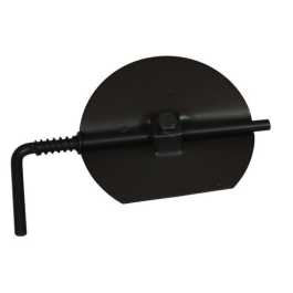 losse zwart stalen klepsleutel / smoorklep 130mm | 123rookkanaal
