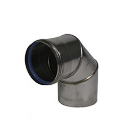 RVS pelletpijp enkelwandig bocht 87 graden Ø100mm | 123rookkanaal