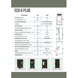Kachel Factory Eco Plus fan 8 KW (3 zijdig glas) | 123rookkanaal