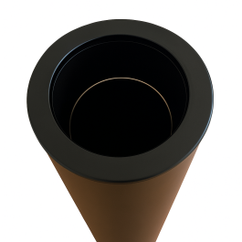 DINAK DW Black nisbus-verticaal L:1m Ø150mm (verloop EW-DW) | 123rookkanaal