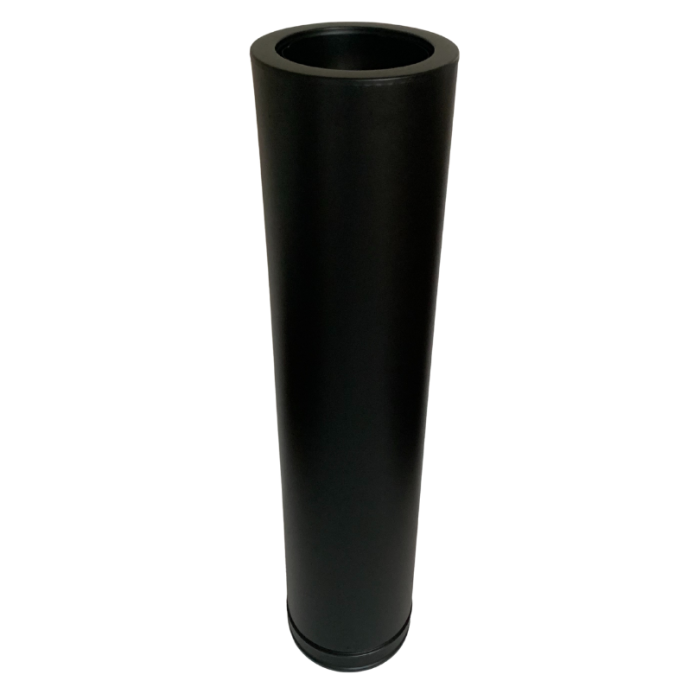DINAK DW Black nisbus-verticaal L:1m Ø150mm (verloop EW-DW) | 123rookkanaal