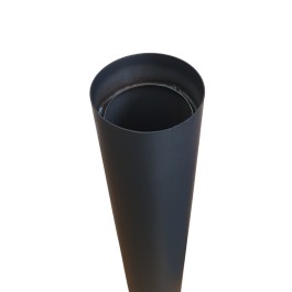 Kachelpijp enkelwandig L: 1m met condensring Ø130mm | 123rookkanaal