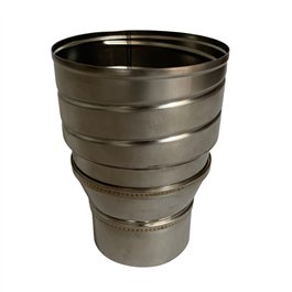 verloop pellet Ø80mm naar flexibel Ø100mm | 123rookkanaal