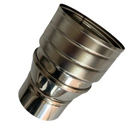verloop pellet Ø80mm naar flexibel Ø100mm | 123rookkanaal