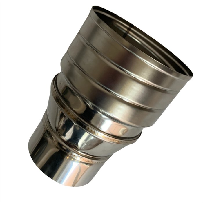 verloop pellet Ø80mm naar flexibel Ø100mm | 123rookkanaal