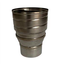 verloop pellet Ø80mm naar flexibel Ø100mm | 123rookkanaal
