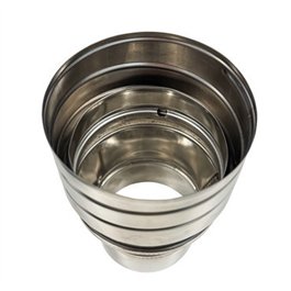 verloop pellet Ø80mm naar flexibel Ø100mm | 123rookkanaal