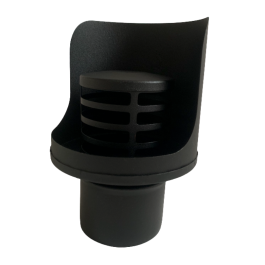 rookkanaal enkelwandig horizontale wind/regenkap Ø80mm pelletkachel | 123rookkanaal