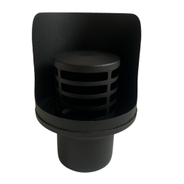 rookkanaal enkelwandig horizontale wind/regenkap Ø80mm pelletkachel | 123rookkanaal