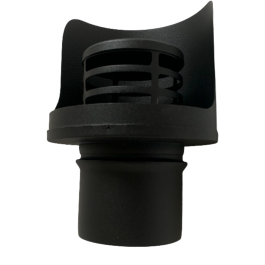 rookkanaal enkelwandig horizontale wind/regenkap Ø100mm pelletkachel | 123rookkanaal