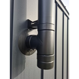 DINAK DW Black pellet T-stuk dubbelwandig rookkanaal Ø100mm | 123rookkanaal