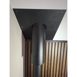 DINAK DW Black brandseparatieplaat hellend dak v/a 30 graden Ø130mm | 123rookkanaal