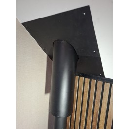 DINAK DW Black pellet brandseparatieplaat 0-30 graden dubbelwandig rookkanaal Ø80mm | 123rookkanaal