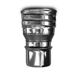 verloop pellet Ø80mm naar flexibel Ø100mm