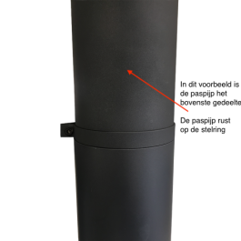 paspijp kachelpijp met stelring L:40cm Ø180mm | 123rookkanaal