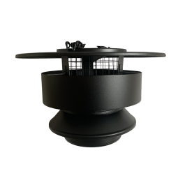 DINAK DW Black trekkap dubbelwandig Ø150mm (gaas + veegluik) | 123rookkanaal