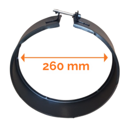 DINAK DW Black klemband voor dubbelwandig rookkanaal Ø200mm | 123rookkanaal