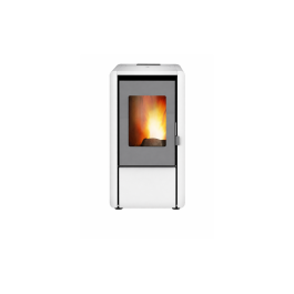 Petite 6Kw Pelletkachel wit | 123rookkanaal