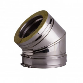Bocht 45 graden dubbelwandig rookkanaal Ø250mm Profi-Line