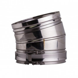 Bocht 15 graden dubbelwandig rookkanaal Ø250mm Profi-Line | 123rookkanaal