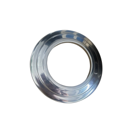 RVS pelletpijp enkelwandig rozet smal Ø100mm pelletkachel (rand 3cm) | 123rookkanaal