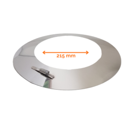 Hagemann & Machmer V3 DW Wand / plafondrozet conisch dubbelwandig rookkanaal Ø150mm | 123rookkanaal