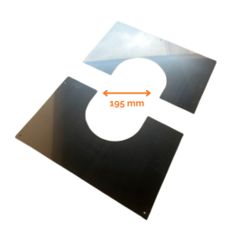 Hagemann & Machmer V3 DW Brandseparatieplaat 31-45 graden Ø130mm | 123rookkanaal