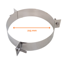 Hagemann & Machmer V3 DW Tuidraadbeugel dubbelwandig rookkanaal Ø150mm | 123rookkanaal