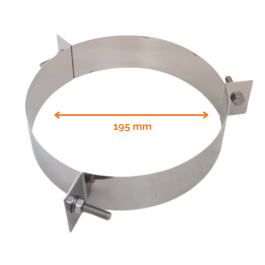 Hagemann & Machmer V3 DW Tuidraadbeugel dubbelwandig rookkanaal Ø130mm | 123rookkanaal