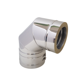 Hagemann & Machmer V3 DW Bocht 90 graden dubbelwandig rookkanaal Ø180mm | 123rookkanaal