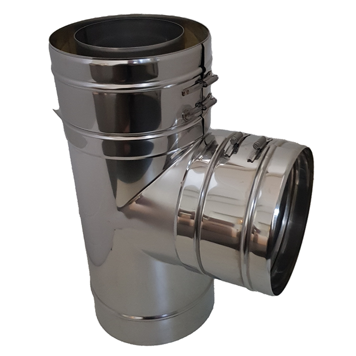 Hagemann & Machmer V3 DW T-stuk dubbelwandig rookkanaal Ø180mm | 123rookkanaal