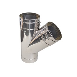 Hagemann & Machmer V3 DW T-stuk 45 graden dubbelwandig rookkanaal Ø250mm | 123rookkanaal