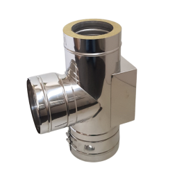 Hagemann & Machmer V3 T-stuk met deur dubbelwandig rookkanaal Ø180mm | 123rookkanaal