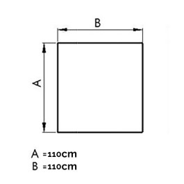 vloerplaat staal 85 x 85cm vierkant | 123rookkanaal