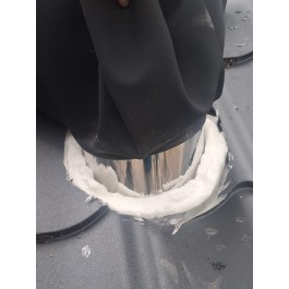 EPDM dakdoorvoerset dubbelwandig rookkanaal Ø130mm | 123rookkanaal