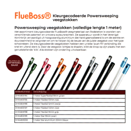 1 meter Superflexibel 8mm groen veegstok | 123rookkanaal