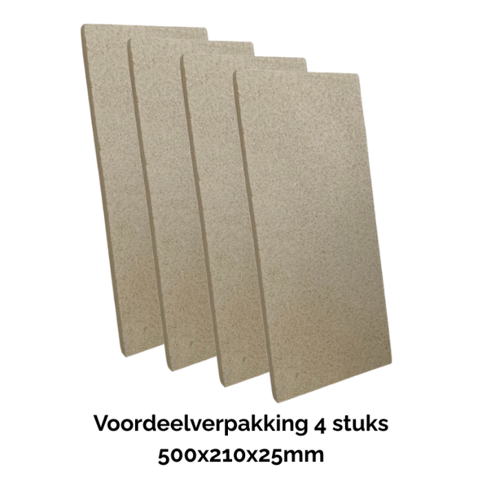 Vermiculiteplaat 500x210x25mm (4 stuks) | 123rookkanaal