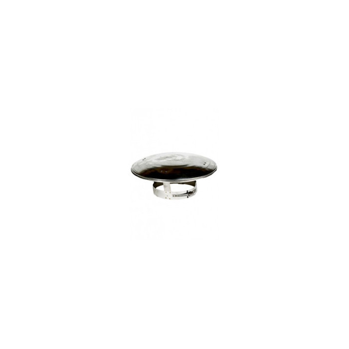 RVS kachelpijp eenvoudige regenkap Ø110mm | 123rookkanaal
