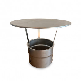 enkelwandig rookkanaal eenvoudige regenkap Ø180mm | 123rookkanaal