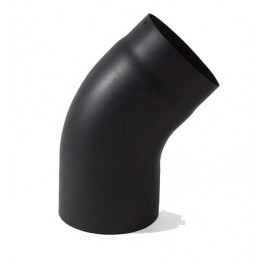 Kachelpijp enkelwandig bocht 45 graden Ø150mm design | 123rookkanaal