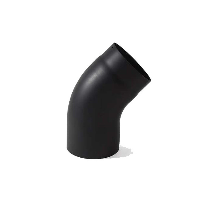 Kachelpijp enkelwandig bocht 45 graden Ø150mm design | 123rookkanaal
