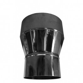 RVS enkelwandig verloop 119-126mm | 123rookkanaal