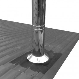 EPDM dakdoorvoerset dubbelwandig rookkanaal Ø130mm | 123rookkanaal