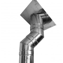 Brandseparatieplaat 45-60 graden dubbelwandig rookkanaal Ø250mm Profi-Line | 123rookkanaal