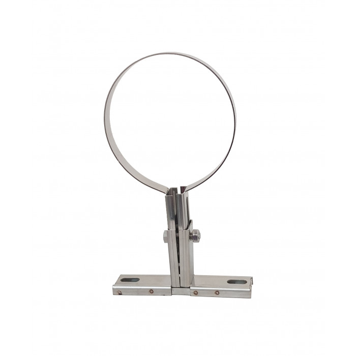 RVS pelletpijp enkelwandig verstelbare muurbeugel 55-85mm. Ø80mm | 123rookkanaal