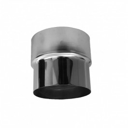 RVS enkelwandig verloop 98-108mm (verloop vast-flex ø100) | 123rookkanaal