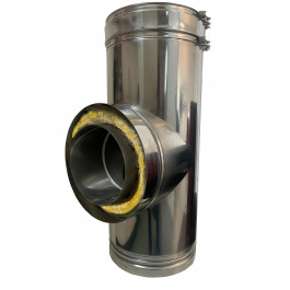 T-stuk 90 graden dubbelwandig rookkanaal Ø150mm Profi-Line